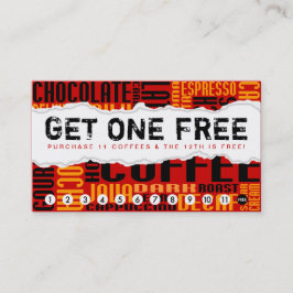 1杯の自由なコーヒーを得て下さい ロイヤリティカード