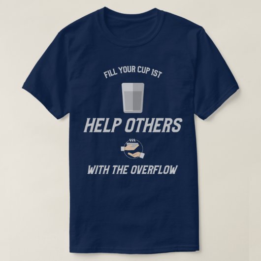 1杯目を満たす Tシャツ (デザイン正面)
