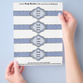 1枚あたり4個のソープバンドブルーリボンブライダルの恩恵 チラシ (手)