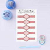 1枚あたり5ピンクリボン紙ナプキンリングや輪 チラシ (シングル)