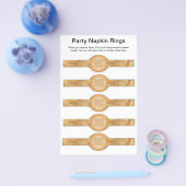 1枚あたり5ベビーシャワー紙ナプキンリングや輪 チラシ (シングル)