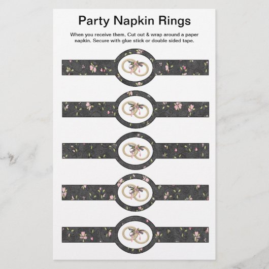 1枚あたり5結婚枚のリングや輪紙ナプキンリングや輪 チラシ (正面)