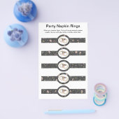 1枚あたり5結婚枚のリングや輪紙ナプキンリングや輪 チラシ (シングル)