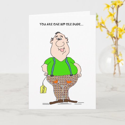 1枚のお尻OLE DUDEお尻交換カード カード (黄色い花)