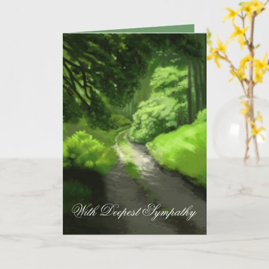 1枚のお悔やみカード:ブラザーフォレスト カード (黄色い花)