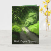 1枚のお悔やみカード:林の祖母の場 カード (黄色い花)