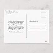 1枚のお洒落写真で冬のクリスマス シーズンポストカード (裏面)