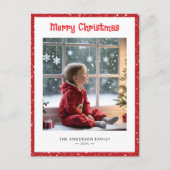 1枚のお洒落写真で冬のクリスマス シーズンポストカード (正面)