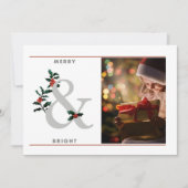 1枚のエレガント写真とメリー明るいクリスマス (正面)
