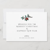 1枚のエレガント写真とメリー明るいクリスマス (裏面)