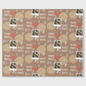 1枚のカスタム写真でクリスマスのラッピング紙 ラッピングペーパー (フラット)