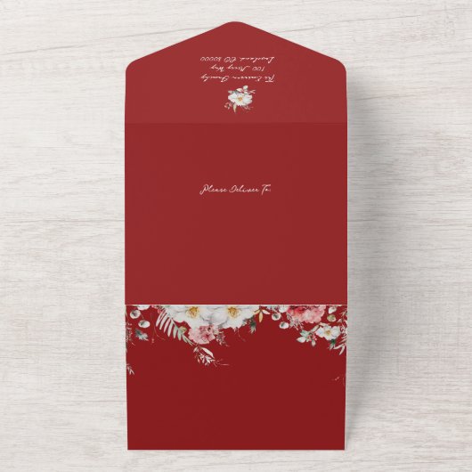 1枚のカードでクリスマスの写真を撮影 オールインワン招待状 (外側)