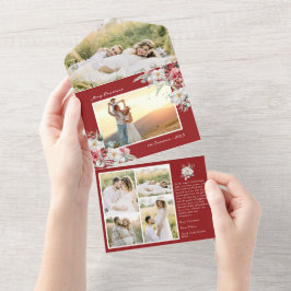 1枚のカードでクリスマスの写真を撮影 オールインワン招待状