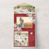 1枚のカードでクリスマスの写真を撮影 オールインワン招待状 (内側)