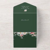 1枚のカードに緑のクリスマス オールインワン招待状 (外側)