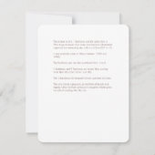 1枚のタケのスーツのタイル-説明的なカード 招待状 (裏面)