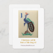 1枚のタケのスーツのタイル-説明的なカード 招待状 (正面/裏面)