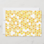 1枚のハニカム誕生日写真 招待状 (裏面)