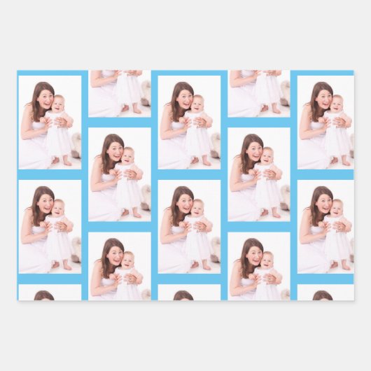 1枚のパーソナライズされた写真パターン ラッピングペーパーシート (正面3)