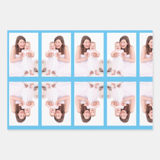1枚のパーソナライズされた写真パターン ラッピングペーパーシート (正面2)
