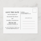 1枚のフォトウェディング日付はがきを保存 案内ポストカード (裏面)