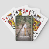 1枚のフォトシンプル写真モダン結婚式の引き出物 トランプ (裏面)