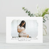 1枚のフォトフレームオーバーレイ男女兼用妊娠 案内状 (スタンド正面)