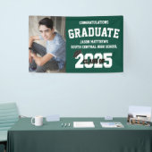 1枚のフォトメディアグリーン卒業バナー 横断幕 (トレードショー)