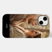 1枚のフォトモノグラムパーソナライズされた Case-Mate iPhoneケース (裏面 (横))