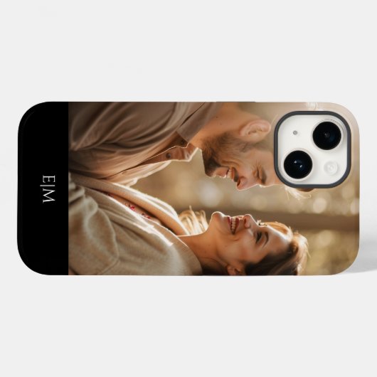 1枚のフォトモノグラムパーソナライズされた Case-Mate iPhoneケース (裏面 (横))