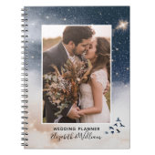 1枚のフォト銀河系インスパイアの背景結婚の ノートブック (正面)