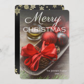 1枚のフル独身のブリードフォトクリスマスカード (正面/裏面)