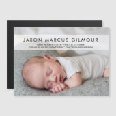 1枚のモダンフォトベビー名誕生の状態生まれたばかりの (正面/裏面)