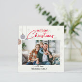 1枚のモダン写真クリスマスホリデーカード シーズンカード (スタンド正面)