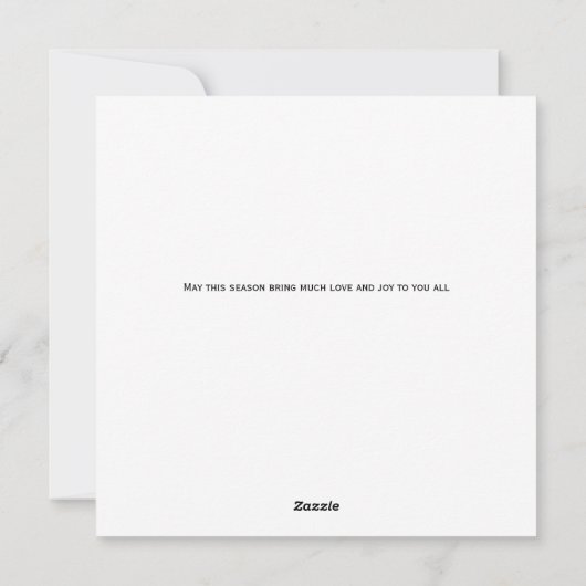 1枚のモダン写真クリスマスホリデーカード シーズンカード (裏面)