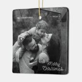 1枚のモダン写真シンプルのクリスマス セラミックオーナメント (左)