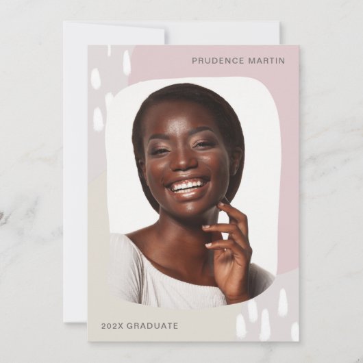 1枚のモダン写真卒業パーティーの招待を作成 招待状 (正面)