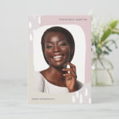 1枚のモダン写真卒業パーティーの招待を作成 招待状 (スタンド正面)