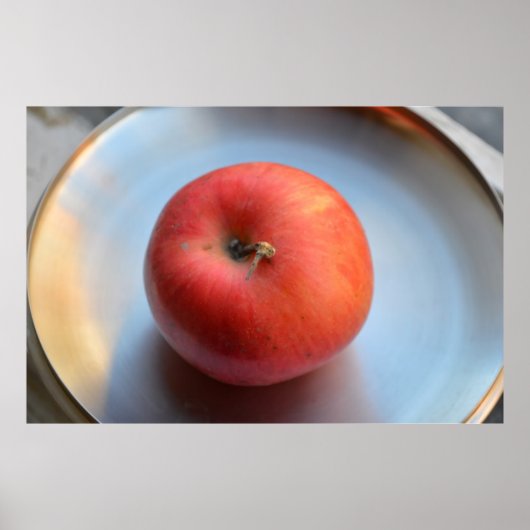 1枚のリンゴ皿 ポスター (正面)