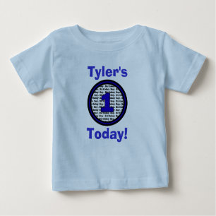 1枚の今日誕生日のワイシャツ ベビーTシャツ