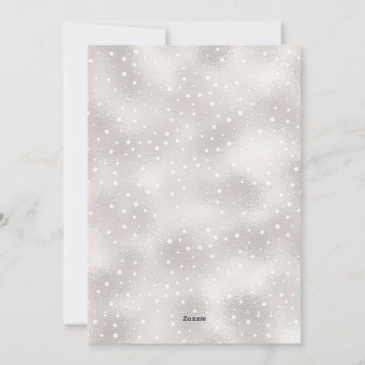 1枚の写メリー真を飾る宗教的なクリスマス シーズンカード (裏面)