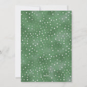 1枚の写メリー真を飾る宗教的なクリスマス シーズンカード (裏面)