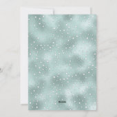 1枚の写メリー真を飾る宗教的なクリスマス シーズンカード (裏面)