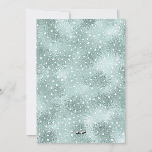 1枚の写メリー真を飾る宗教的なクリスマス シーズンカード (裏面)