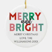 1枚の写モダン真メリー明なシンプルカラフル セラミックオーナメント (裏面)