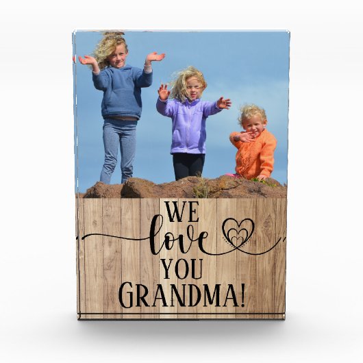 1枚の写真おばあちゃんの母の日の贈り物が大好き フォトブロック (正面)