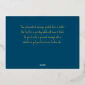 1枚の写真が入るモダンでエレガントなホリデーカード 箔シーズンカード (裏面)