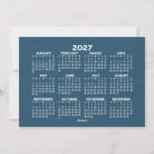 1枚の写真でミニマルな新年 - 2027年カレンダー シーズンカード (裏面)