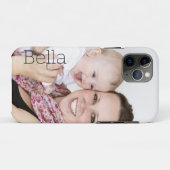 1枚の写真と名前のパーソナライズされた誕生日 Case-Mate iPhoneケース (裏面(横))