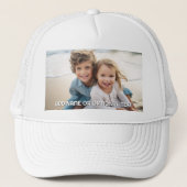 1枚の写真と文字 – 横長 キャップ (正面)